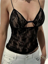 BXOXO Fashion Sexy Lace Cut Out Camisole Tops Sheer Skinny New Summer Chic Design Hotsweet Blouses